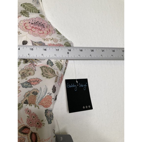 Gabby Skye Women's Sleeveless V-Neck Floral Print Knot Front Dress Size 12 NWT - Picture 10 of 13